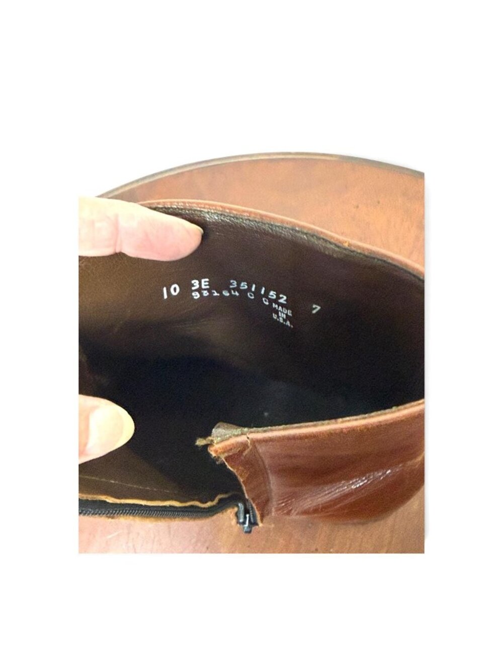Vintage 70s Florsheim Imperial Leather Side Zip Beatle Boots 10 3E Extra Wide - Picture 9 of 10